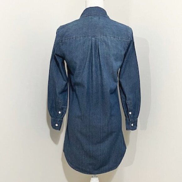 J. Crew Blue Denim Chambray Tunic Shirt Dress - Picture 3 of 4